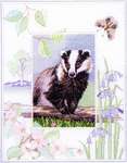 Click for more details of Badger (cross stitch) by Rose Swalwell