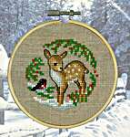 Click/tap for more details of Bambi (cross stitch) by Permin of Copenhagen