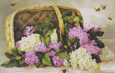 Click for more details of Basket of Lilacs (cross stitch) by Luca - S