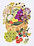 Click for more details of Basket with Vegetables (cross stitch) by Eva Rosenstand