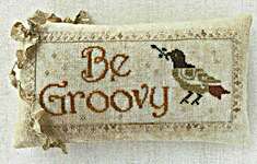 Click/tap for more details of Be Groovy (cross stitch) by Lucy Beam