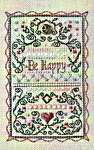 Click for more details of Be Happy Teenie Sampler (cross stitch) by The Sweetheart Tree
