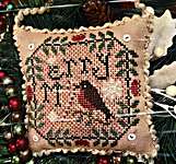 Click/tap for more details of Be Merry Birdie (cross stitch) by Homespun Elegance