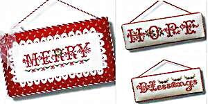 Click for more details of Be Merry, Hope, Blessings (cross stitch) by JBW Designs