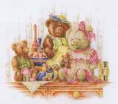 Click for more details of Bears and Toys (cross stitch) by Lanarte