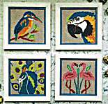 Click for more details of Beautiful Birds Set of Four (tapestry) by Glorafilia