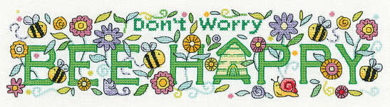 Click for more details of Bee Happy (cross stitch) by Karen Carter