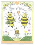 Click/tap for more details of Bee Joyful (cross stitch) by Imaginating
