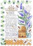 Click/tap for more details of Bee Strong (cross stitch) by Imaginating
