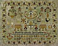 Click/tap for more details of Beeyoutiful Sampler (cross stitch) by Twin Peak Primitives
