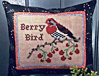 Click/tap for more details of Berry Bird (cross stitch) by bendystitchy