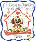 Click/tap for more details of Best Dog in the World (cross stitch) by Imaginating