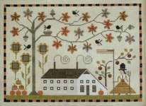 Click/tap for more details of Betsy's Autumn (cross stitch) by Plum Street Samplers