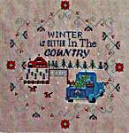 Click/tap for more details of Better In The Country - Winter (cross stitch) by Twin Peak Primitives