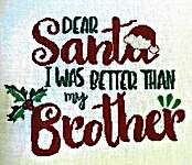 Click/tap for more details of Better Than My Brother (cross stitch) by Keslyn's