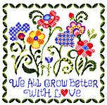 Click/tap for more details of Better with Love (cross stitch) by Imaginating