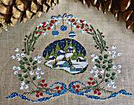 Click/tap for more details of Bianco Natale (White Christmas) (cross stitch) by Lilli Violette