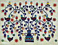 Click/tap for more details of Bird Tree (cross stitch) by Yasmin's Made with Love