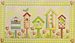 Click for more details of Birdhouse Paradise Green (cross stitch) by Cinnamon Cat