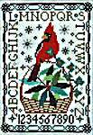 Click/tap for more details of Birdie & Basket Sampler - Winterberry (cross stitch) by Tellin Emblem