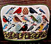 Click/tap for more details of Birdy Bowl (cross stitch) by The Blue Flower