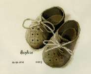 Click for more details of Birth Record: First Shoes (cross stitch) by Vervaco