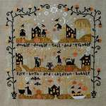 Click/tap for more details of Black Cat Hollow (cross stitch) by Barbara Ana Designs
