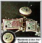 Click/tap for more details of Blackberries and Bees Trio Needlework Accessories (cross stitch) by The Sweetheart Tree