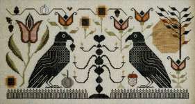 Click for more details of Blackbird Fraktur (cross stitch) by Plum Street Samplers
