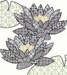 Blackwork Water Lily