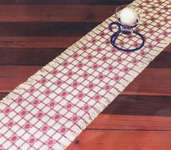 Click/tap for more details of Blazing Star Table Runner (swedish weaving) by Swedish Weave Designs