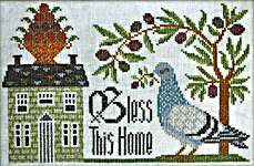 Click for more details of Bless This Home (cross stitch) by Cottage Garden Samplings