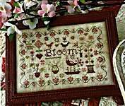 Click/tap for more details of Bloom (cross stitch) by Pansy Patch Quilts and Stitchery