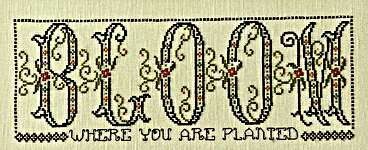 Click/tap for more details of Bloom ! (cross stitch) by Rosewood Manor