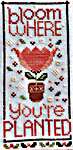 Click/tap for more details of Bloom Where You're Planted (cross stitch) by Sweet Wing Studio