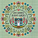 Click/tap for more details of Bloom Wildly (cross stitch) by Little Dove Designs