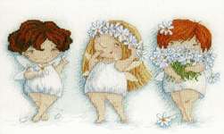 Click/tap for more details of Blooming Daisies (cross stitch) by MP Studios