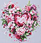 Click/tap for more details of Blooming Heart (cross stitch) by Magic Needle