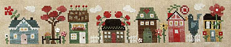 Click for more details of Blooming Tiny Town (cross stitch) by Heart in Hand
