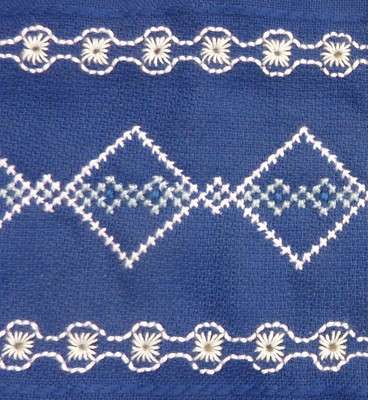 Click for more details of Blue and White Border (cross stitch) by Anne Peden