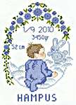 Click for more details of Blue Baby Boy Sampler (cross stitch) by Permin of Copenhagen