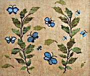 Click for more details of Blue Butterflies (cross stitch) by AnnaLee Waite Designs