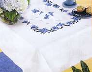 Click for more details of Blue Flower Table Cover - Cross Stitch (embroidery) by Deco-Line