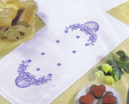 Blue Flowers Table Runner