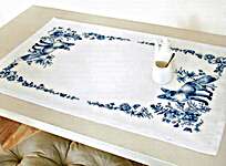 Click for more details of Blue Fox Table Runner (cross stitch) by Luca - S