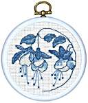 Click for more details of Blue Fuchsia (cross stitch) by Permin of Copenhagen