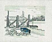 Click for more details of Blue Rowing Boat (cross stitch) by Permin of Copenhagen