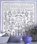 Click for more details of Blue Sampler 1852 (cross stitch) by Permin of Copenhagen