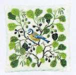 Click for more details of Blue Tit Cushion (cross stitch) by Haandarbejdets Fremme