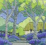 Click for more details of Bluebell Cottage (long-stitch) by Rose Swalwell